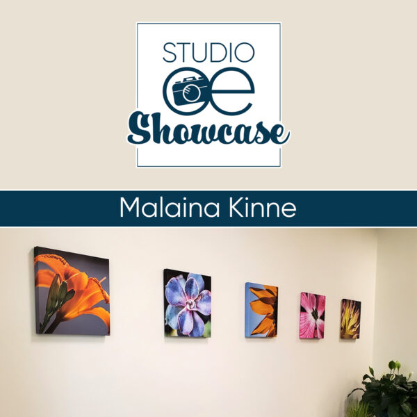 Gallery wall at Office Evolution Hillsboro of Malaina Kinne Photography of flowers